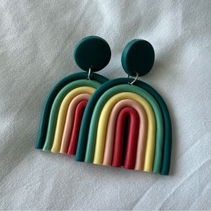 Rainbow Polymer Earrings